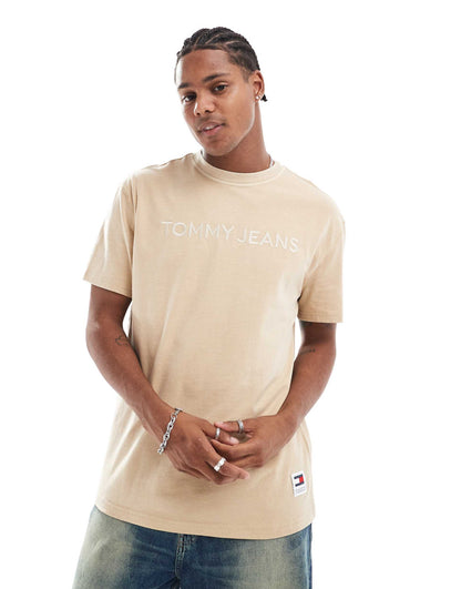 Garment Dyed Logo Embroidery T-Shirt