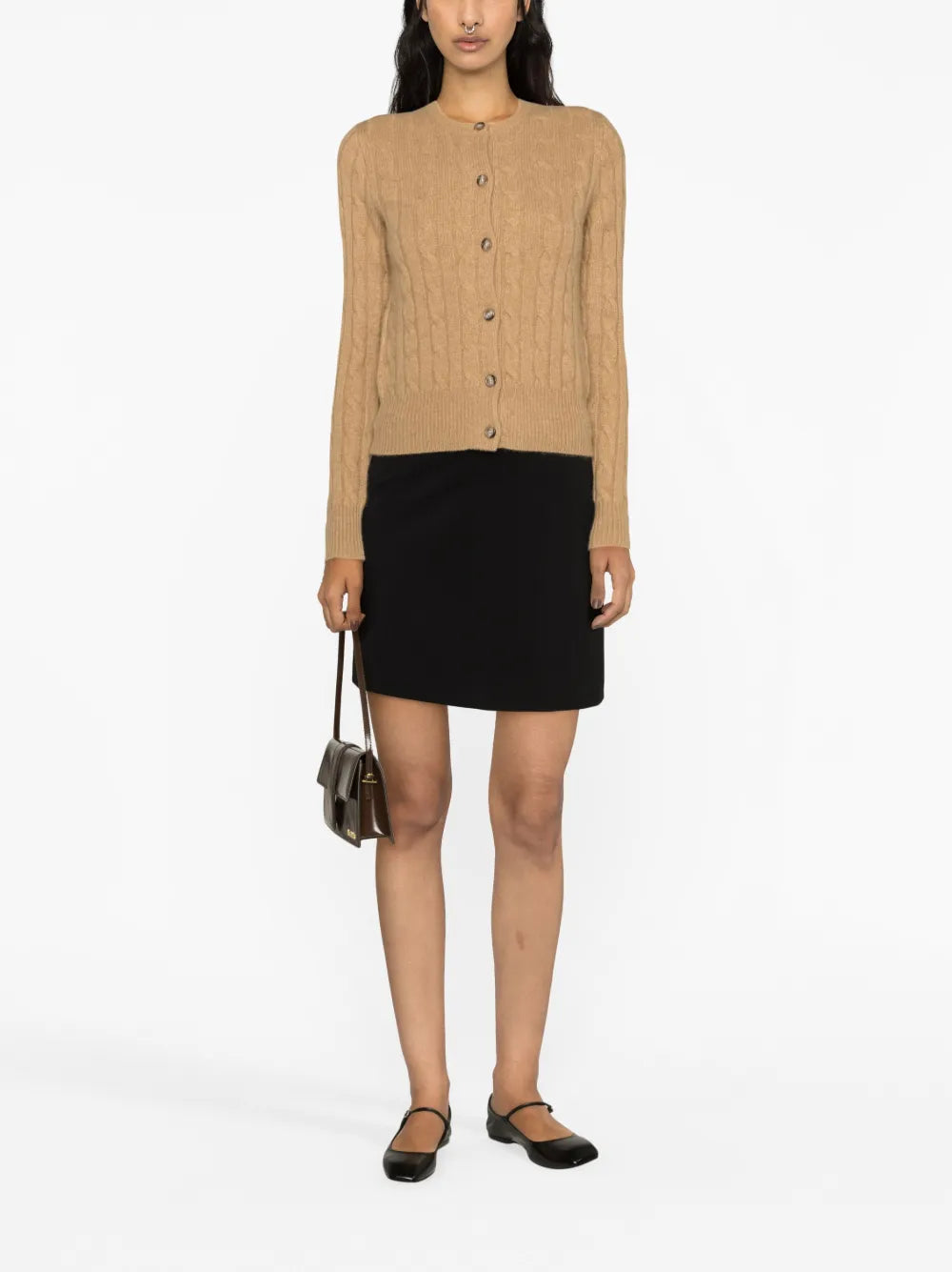 Cable-Knit Cashmere Cardigan