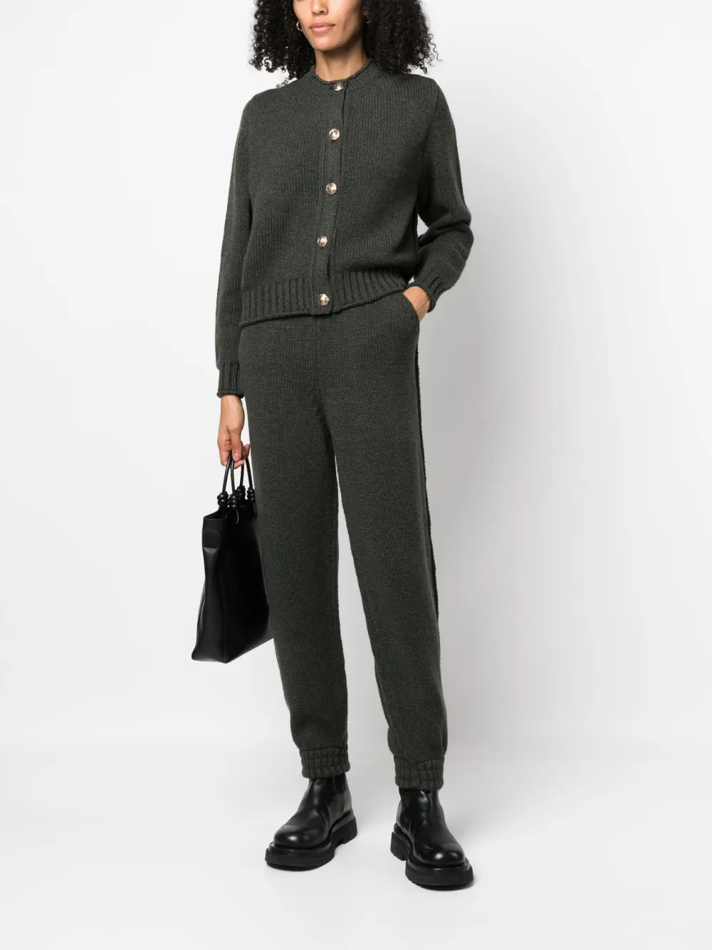 Button-Up Cashmere Cardigan