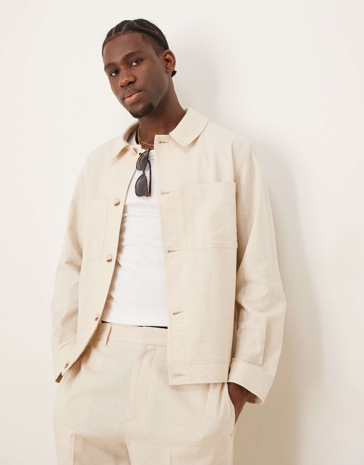 Smart Co-Ord Shacket With Linen