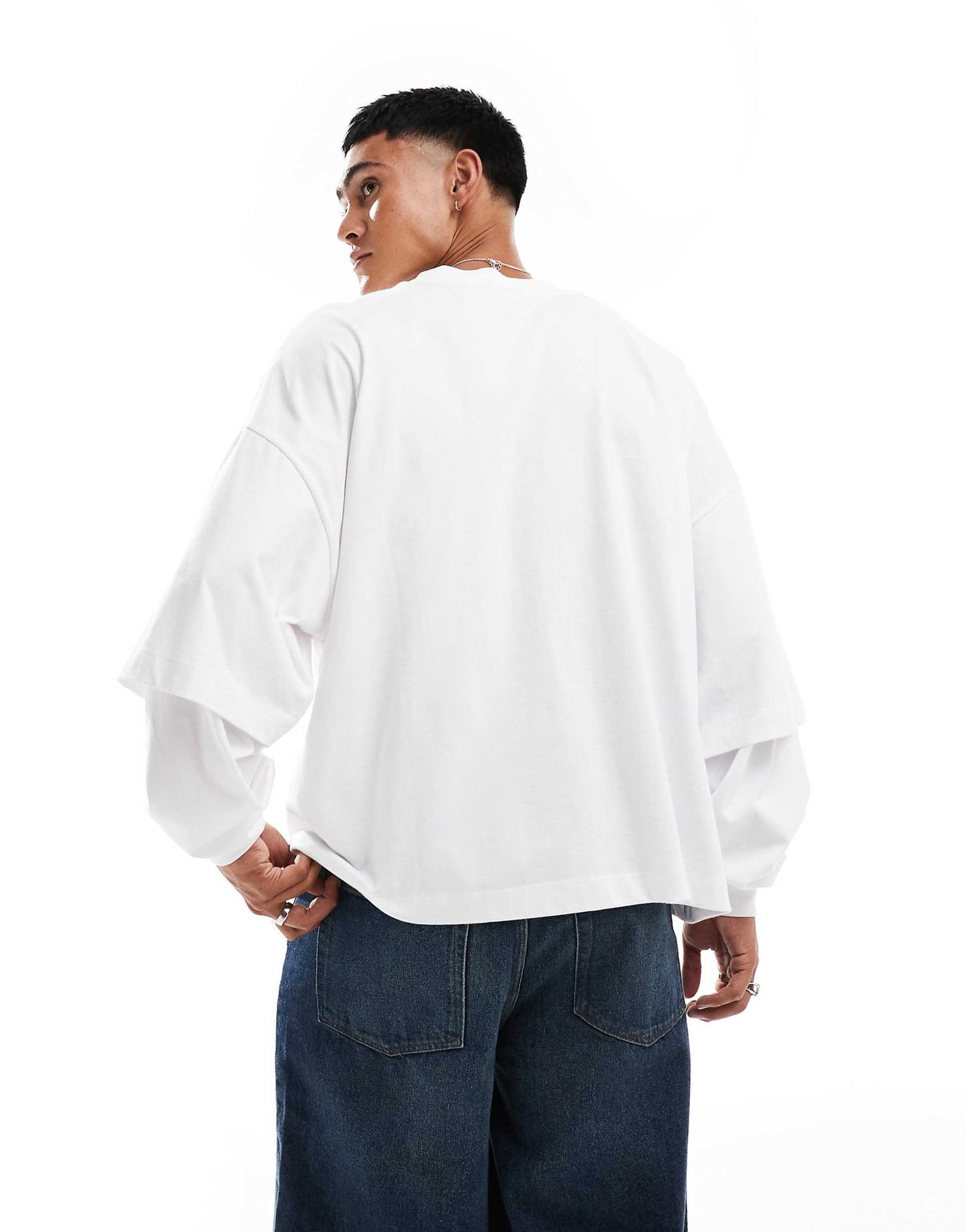 Extreme Oversized T-Shirt With Layered Sleeve