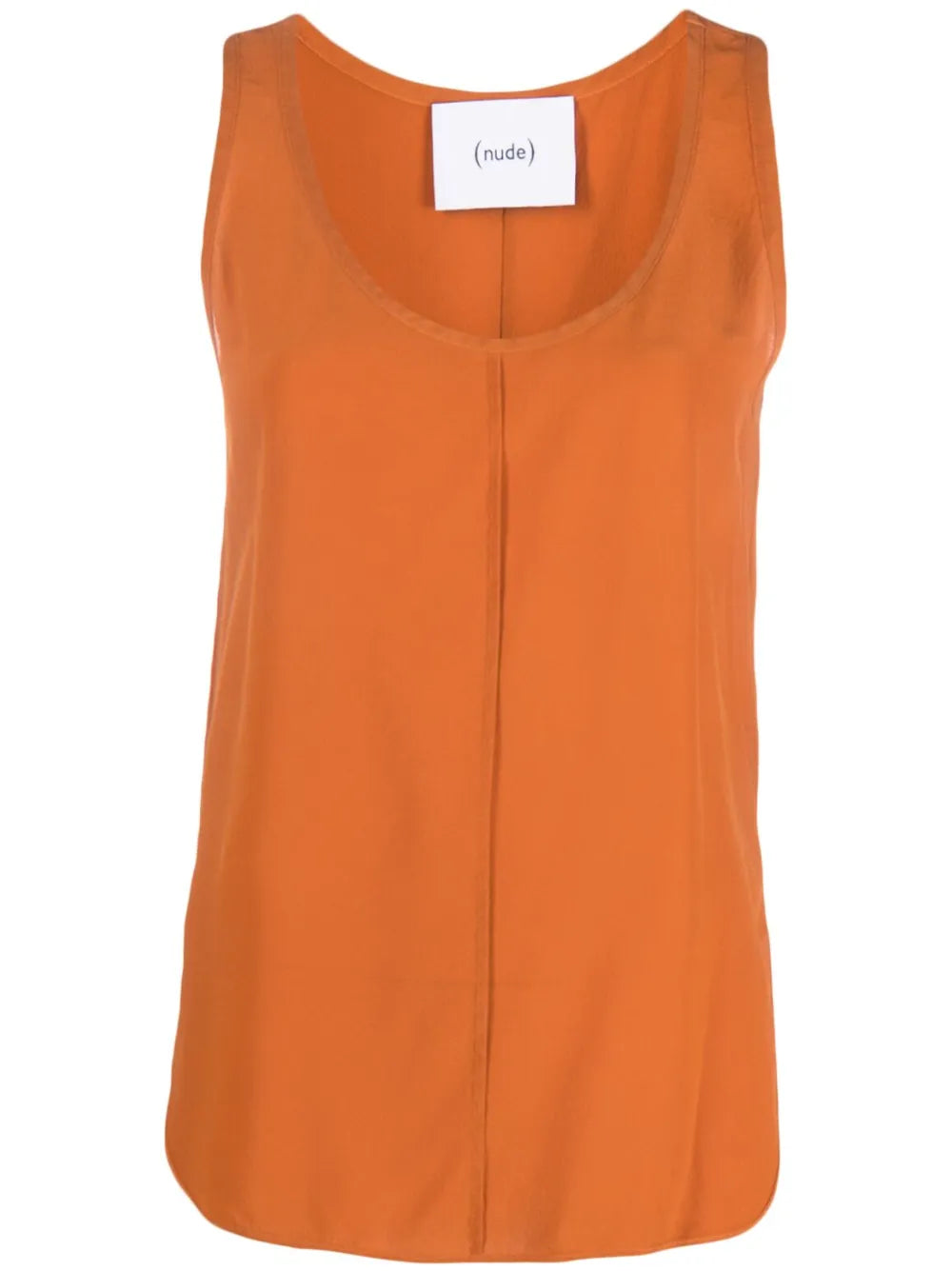 Round-Neck Silk Tank Top