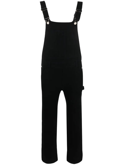 Cotton-Cashmere Denim Dungarees