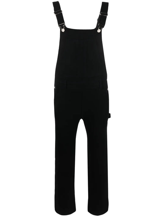 Cotton-Cashmere Denim Dungarees