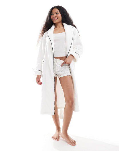 Petite Premium Super Soft Fleece Midi Robe