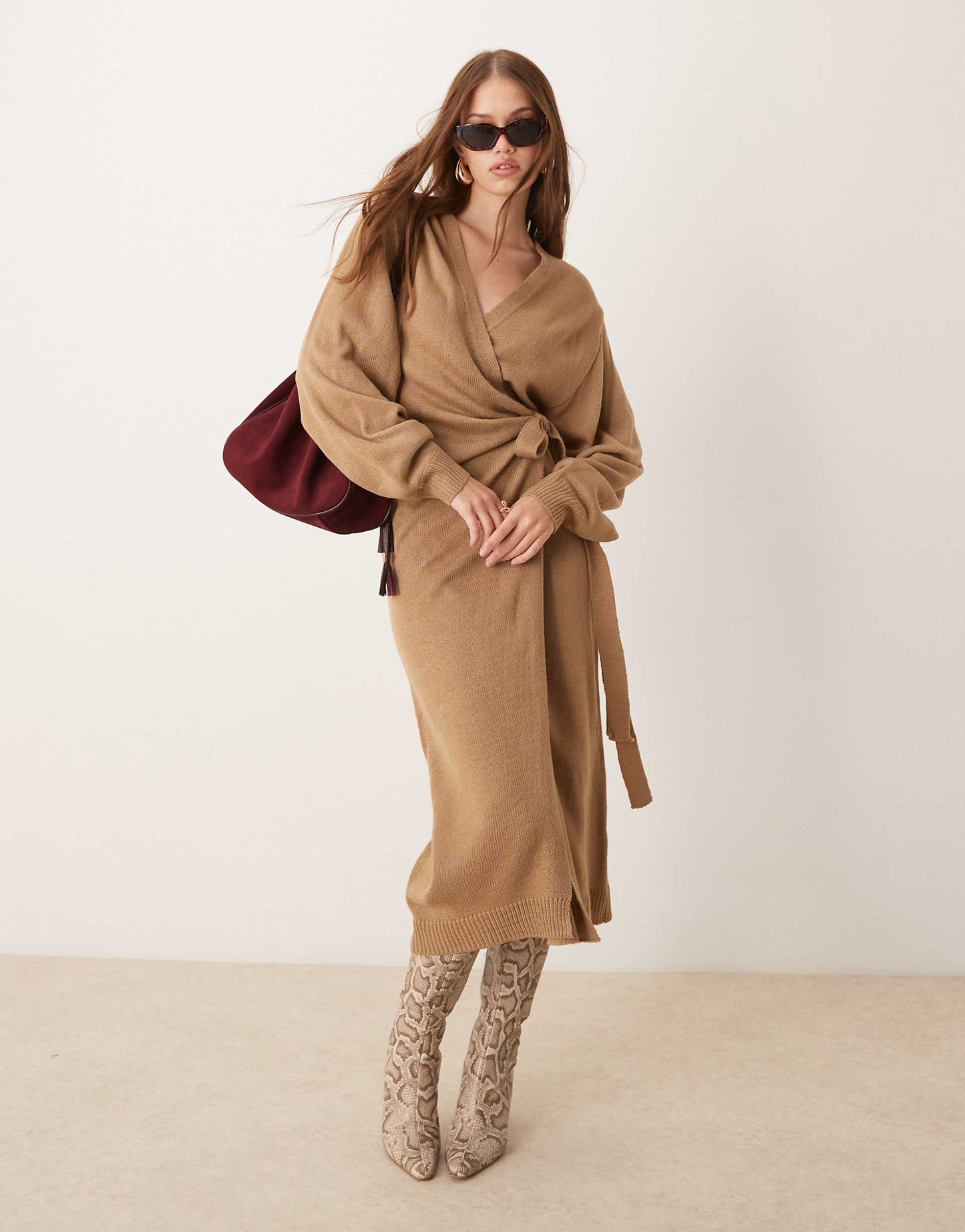 Beau Wrap Knit Midaxi Dress