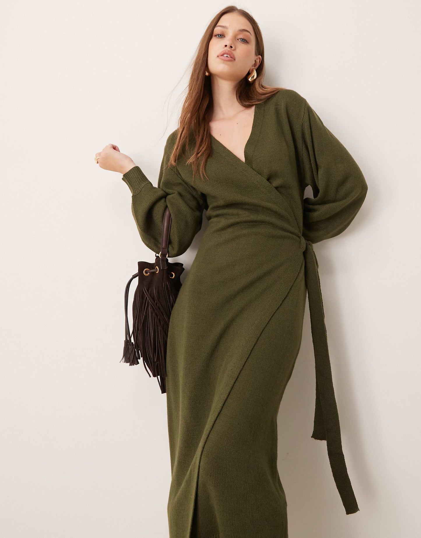 Beau Wrap Knit Midaxi Dress