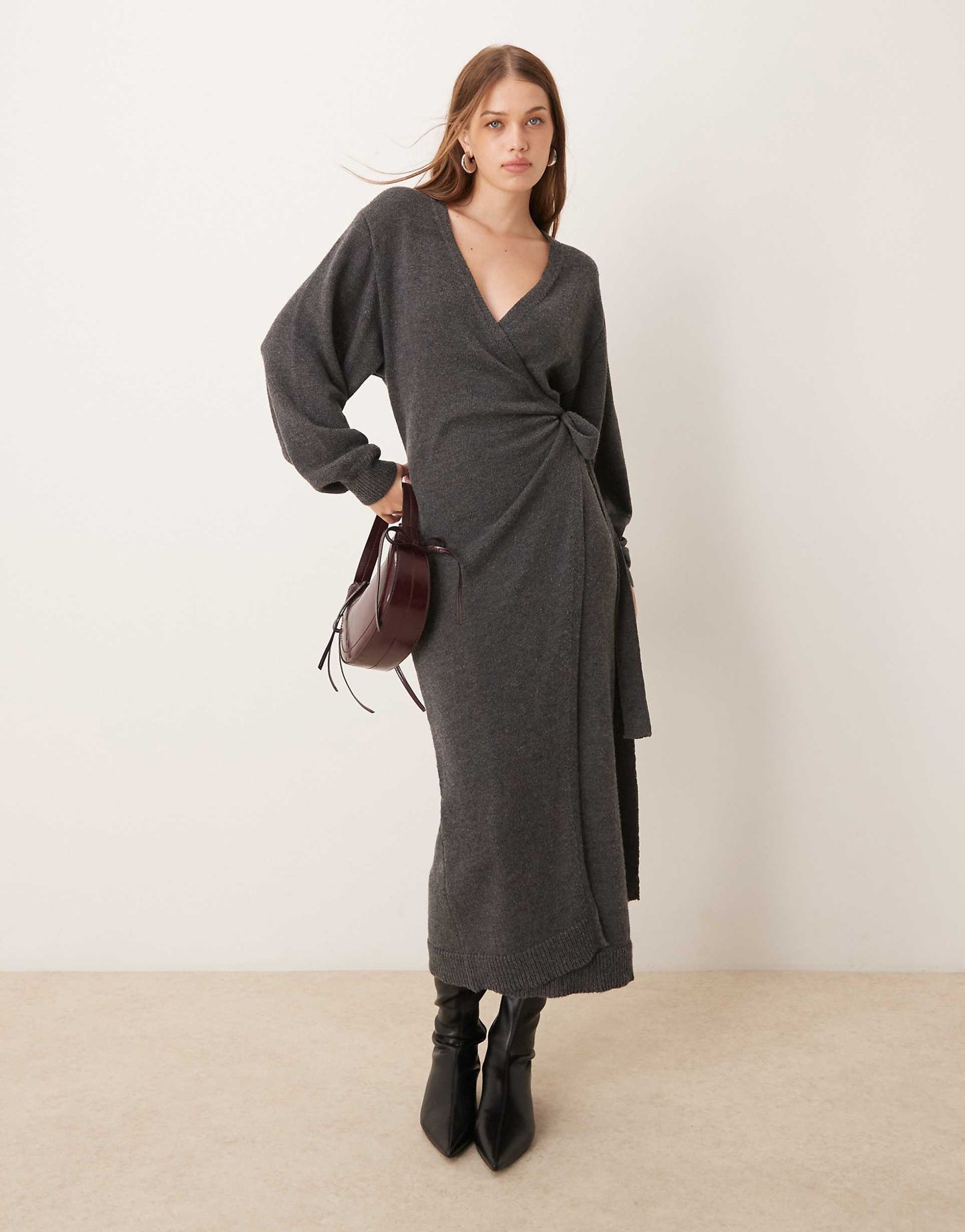 Beau Wrap Knit Midaxi Dress