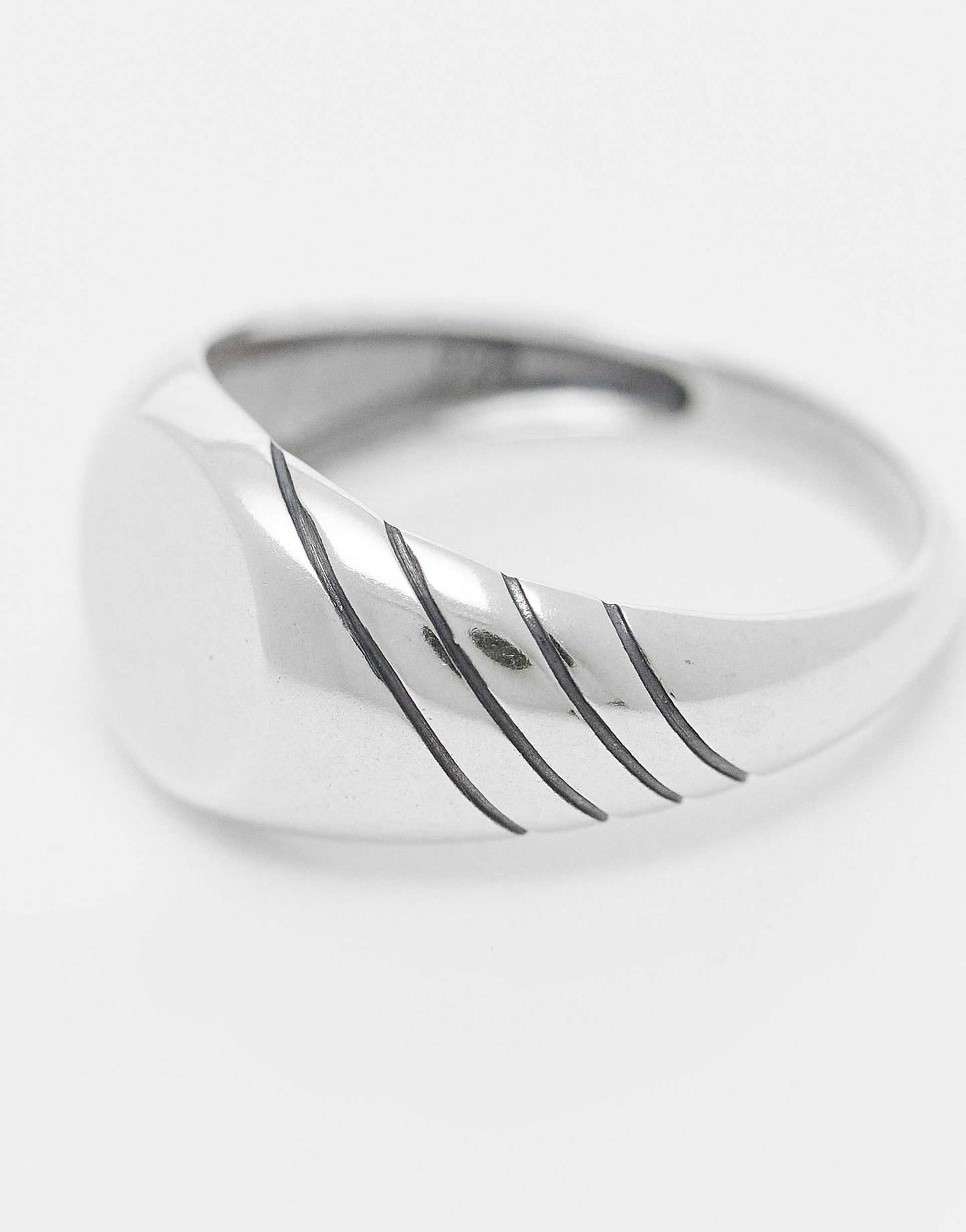 Sterling Silver Signet Ring With Embossing