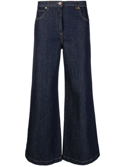 Wide-Leg Flared Jeans