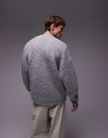 Knitted V Neck Cardigan With Double Front Pockets
