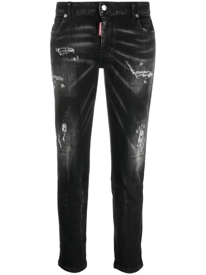 Cool Girl Distressed Slim-Leg Jeans
