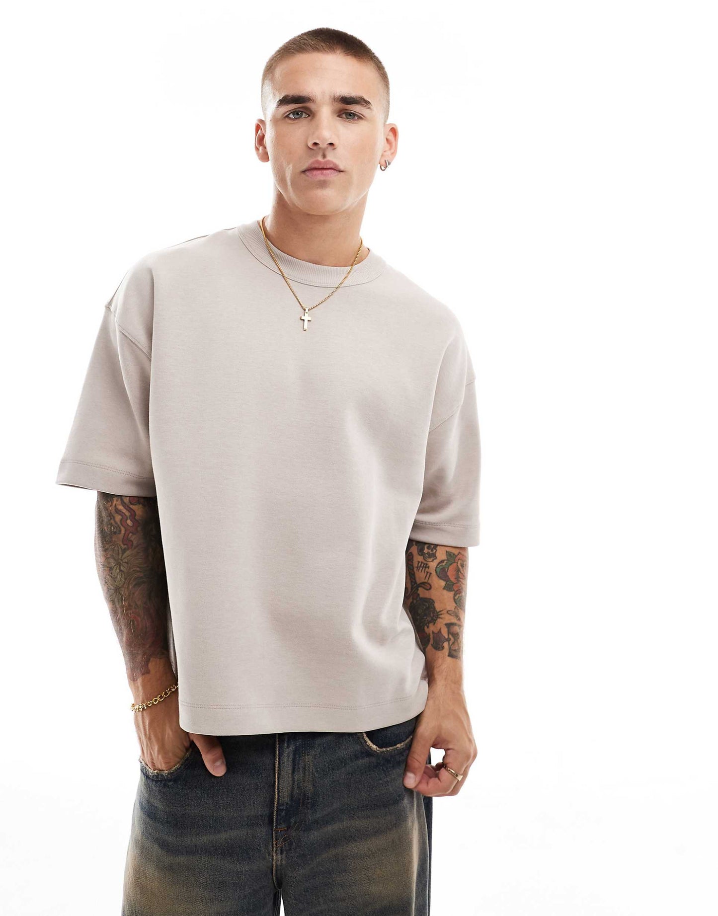 Premium Interlock Oversized Boxy T-Shirt 300Gsm