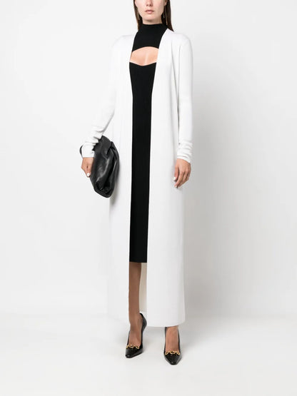 Long-Length Knitted Cardigan