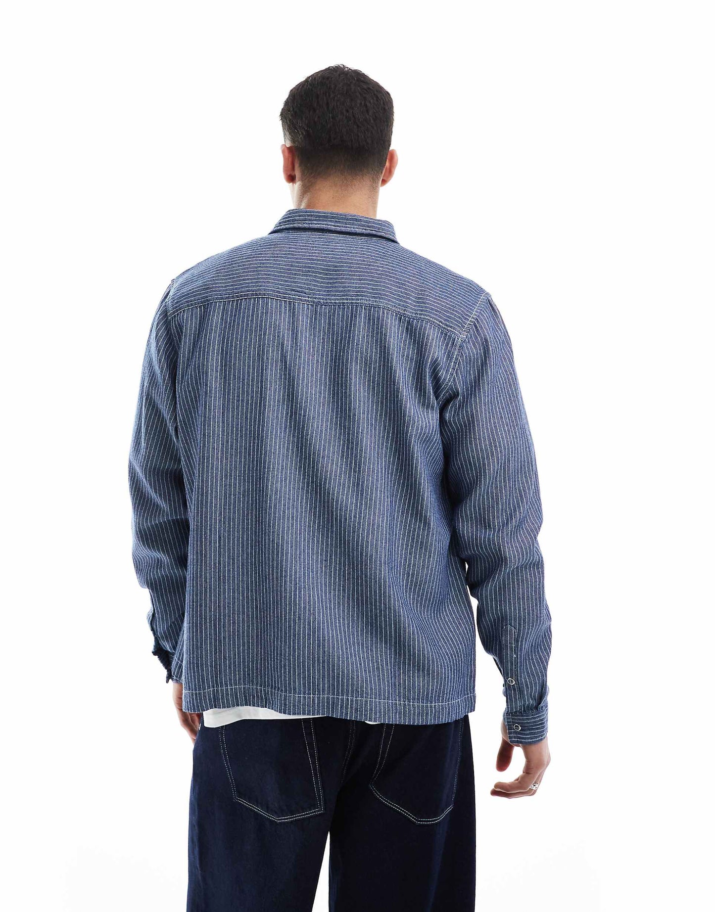 Boxy Denim Shirt With Badge