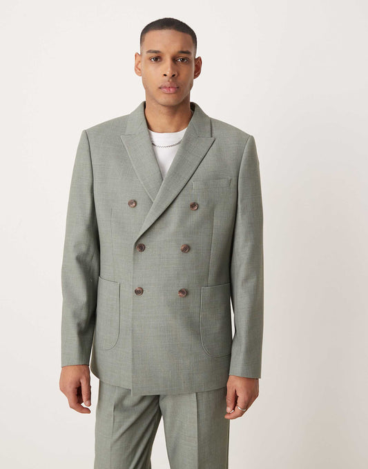 Double Breasted Regular Suit Jacket