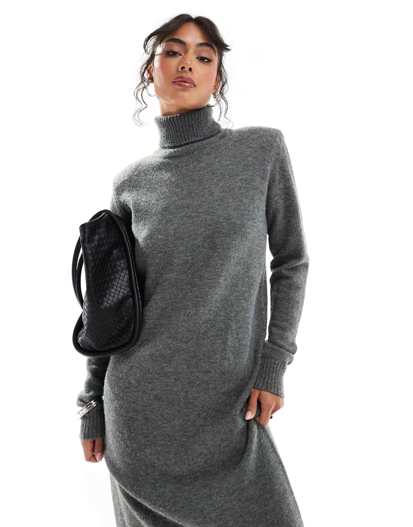 Knitted High Neck Maxi Dress
