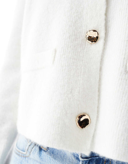 Knitted Button Detail Cardigan