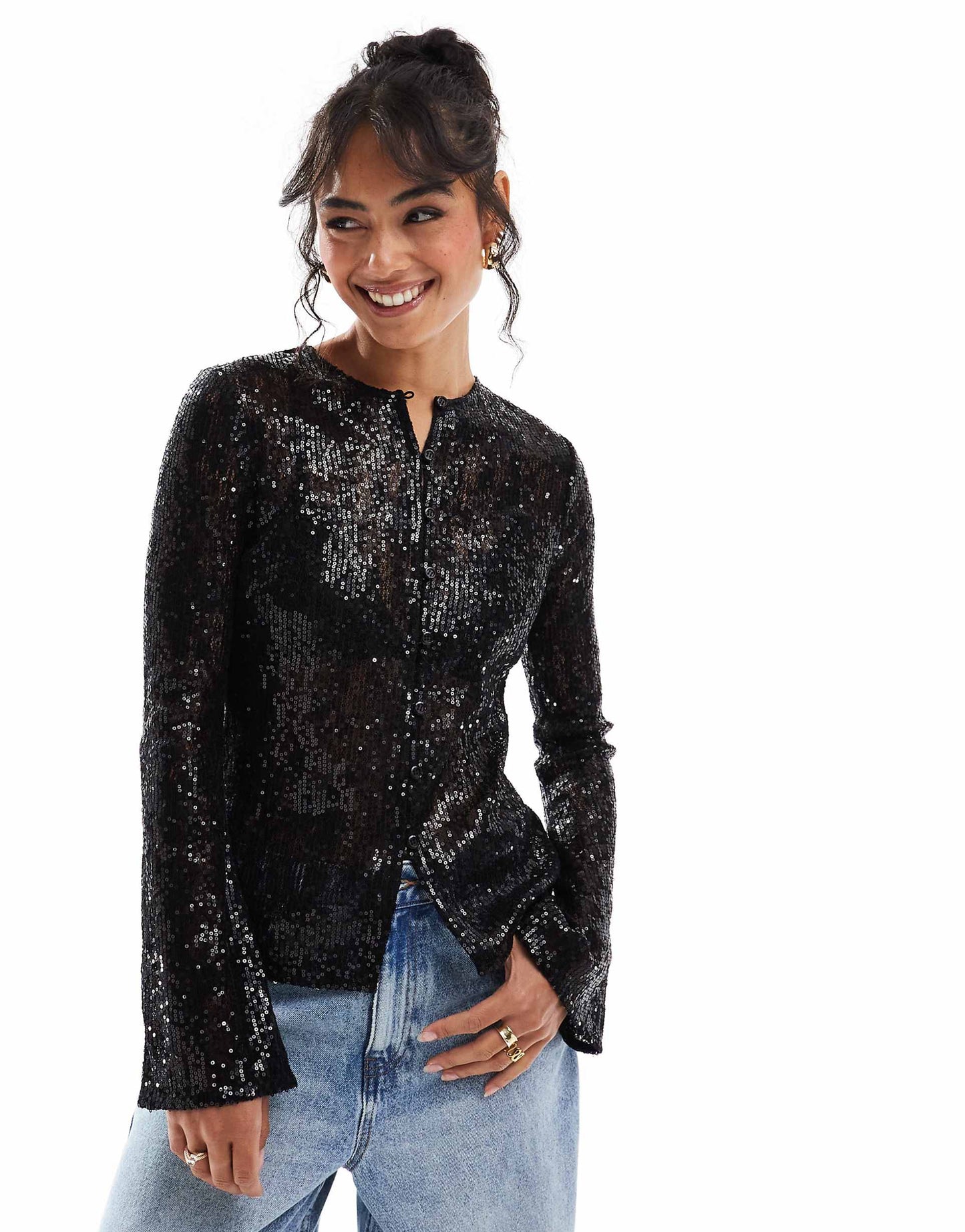 Sequin Lace Cardigan