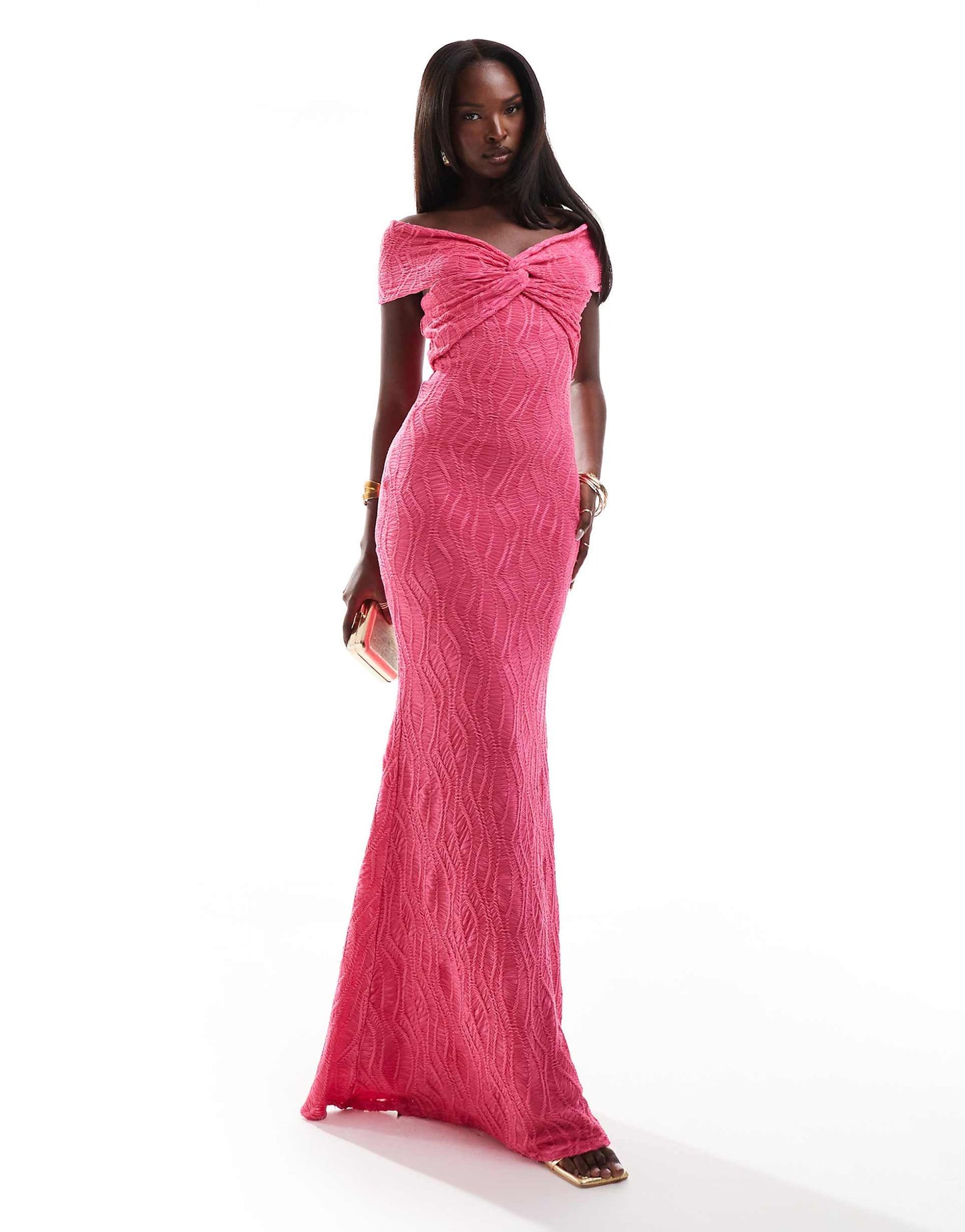 Front Knot Twist  Maxi Dress
