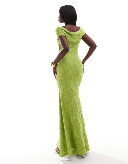 Front Knot Twist  Maxi Dress
