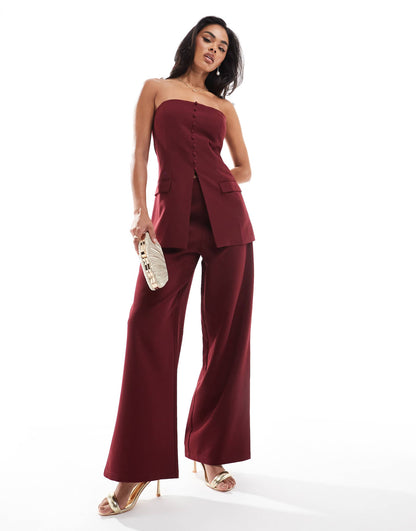 Tailored Strapless Longline Top