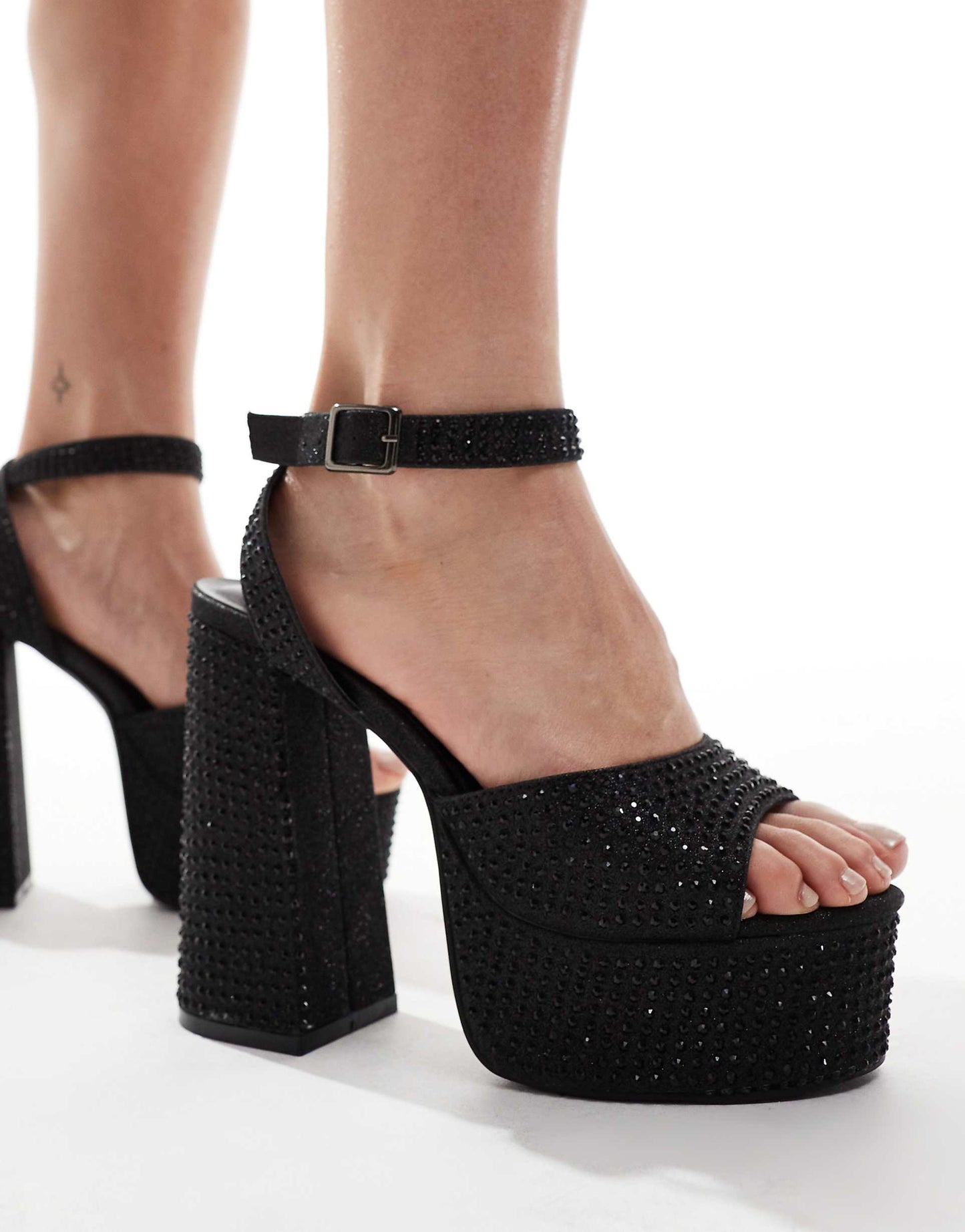 Glitter And Gem Embellished Platform