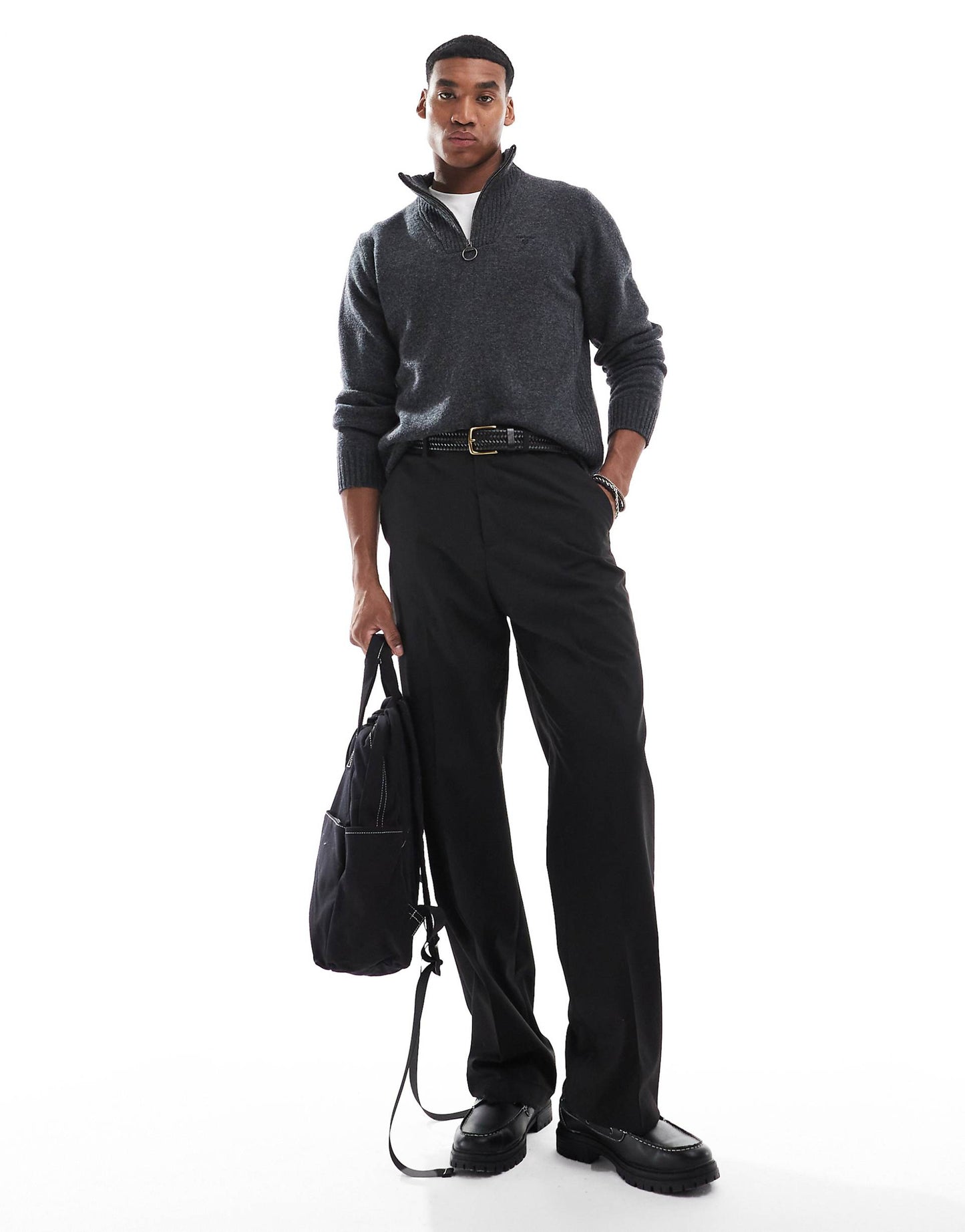 Essential Lambswool Half Zip Knitted Jumper