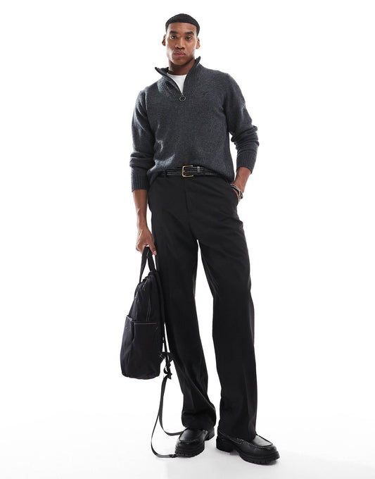 Essential Lambswool Half Zip Knitted Jumper