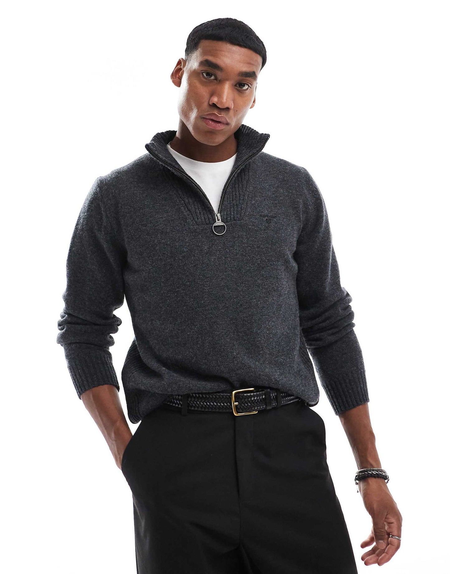 Essential Lambswool Half Zip Knitted Jumper