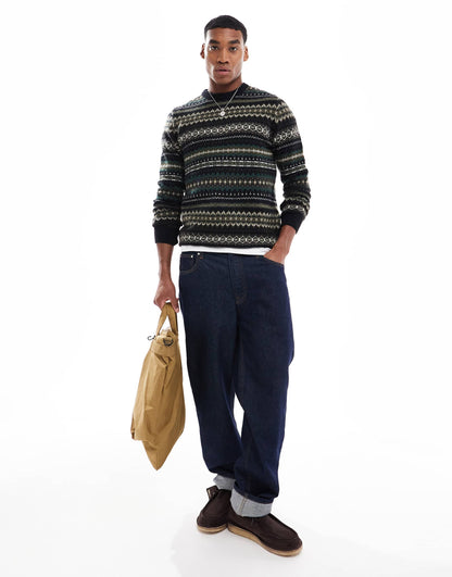 Case Fair Isle Crew Neck Sweater