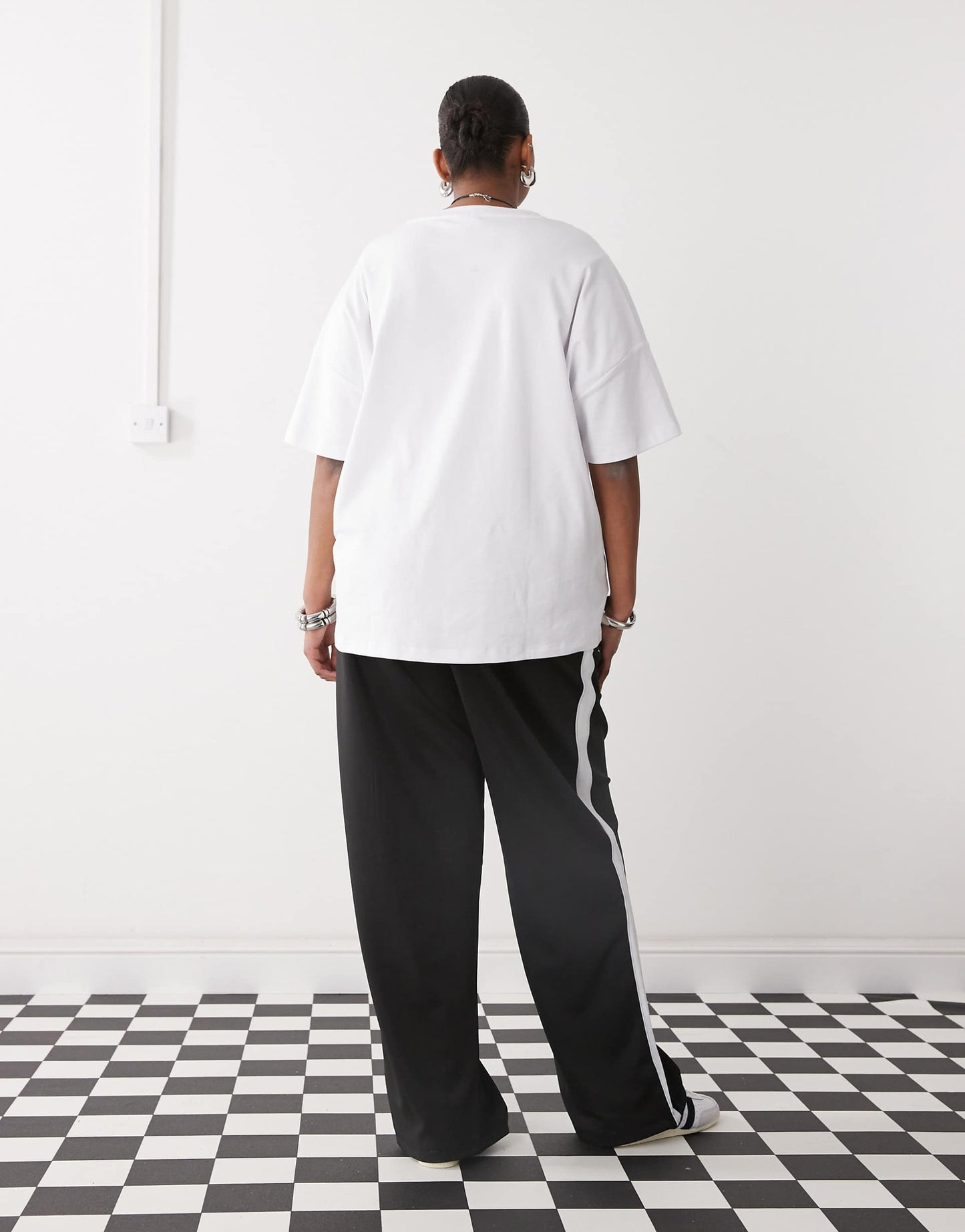 Curve Wide Leg Jogger With Side Stripe