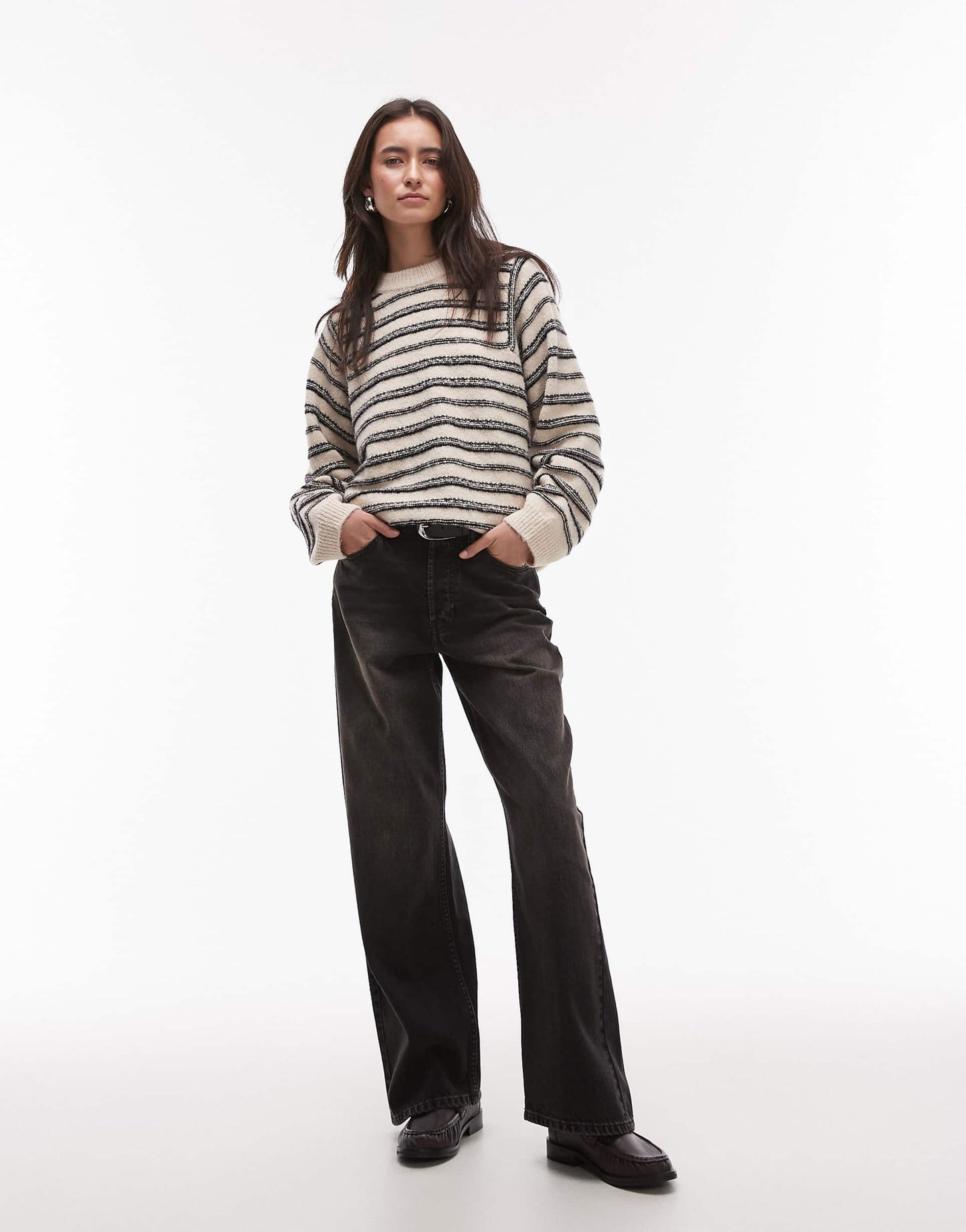 Knitted Forward Seam Stripe Jumper