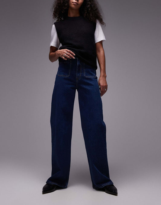 Lupine High Rise Wide Leg Jeans