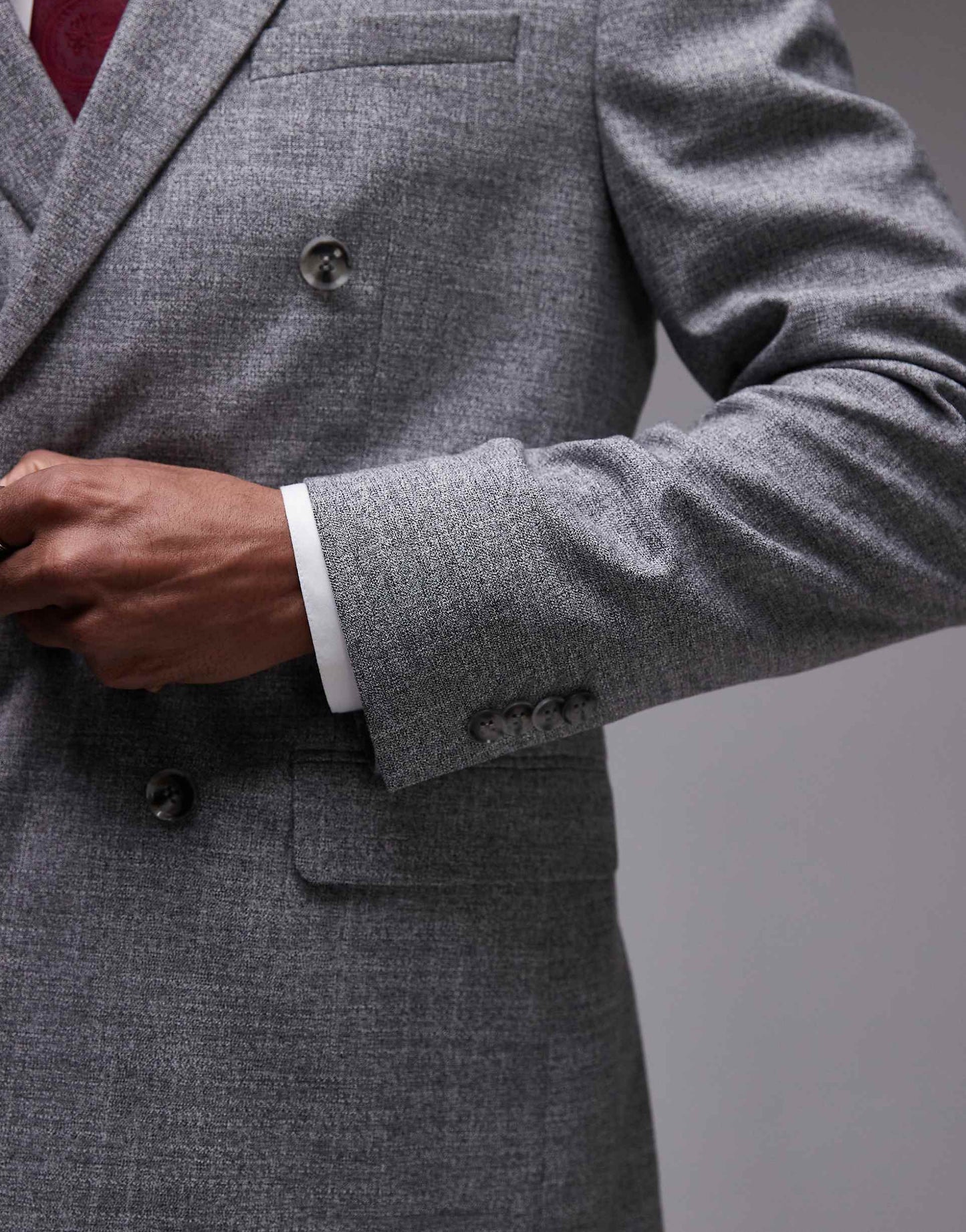 Skinny Textured Suit Jacket