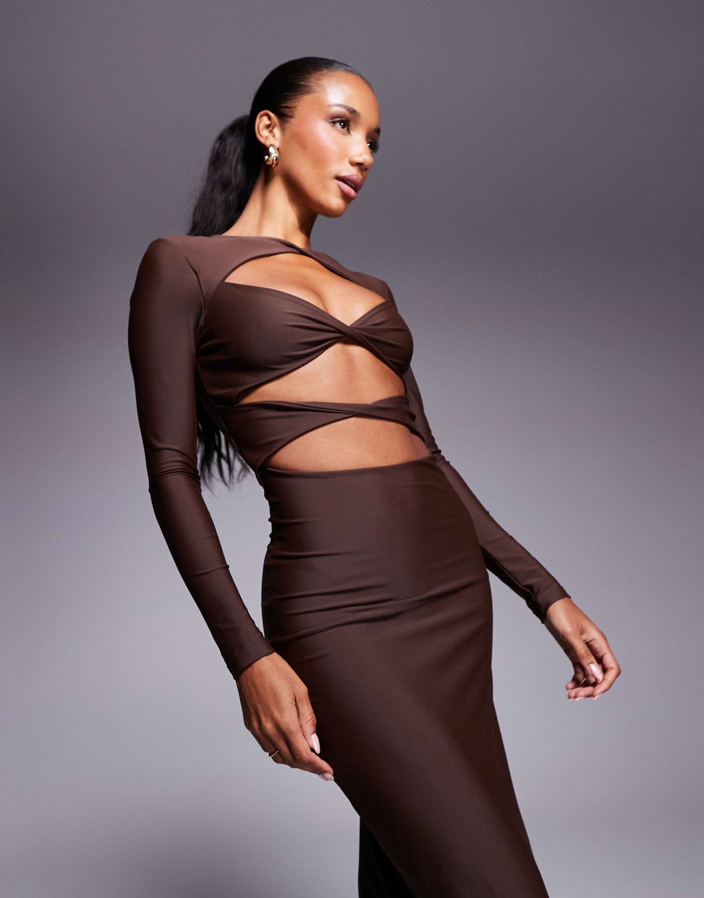 Stassie Exclusive Cut Out Bodycon Maxi Dress