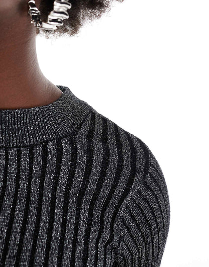 Long Sleeve Ribbed Knit Top