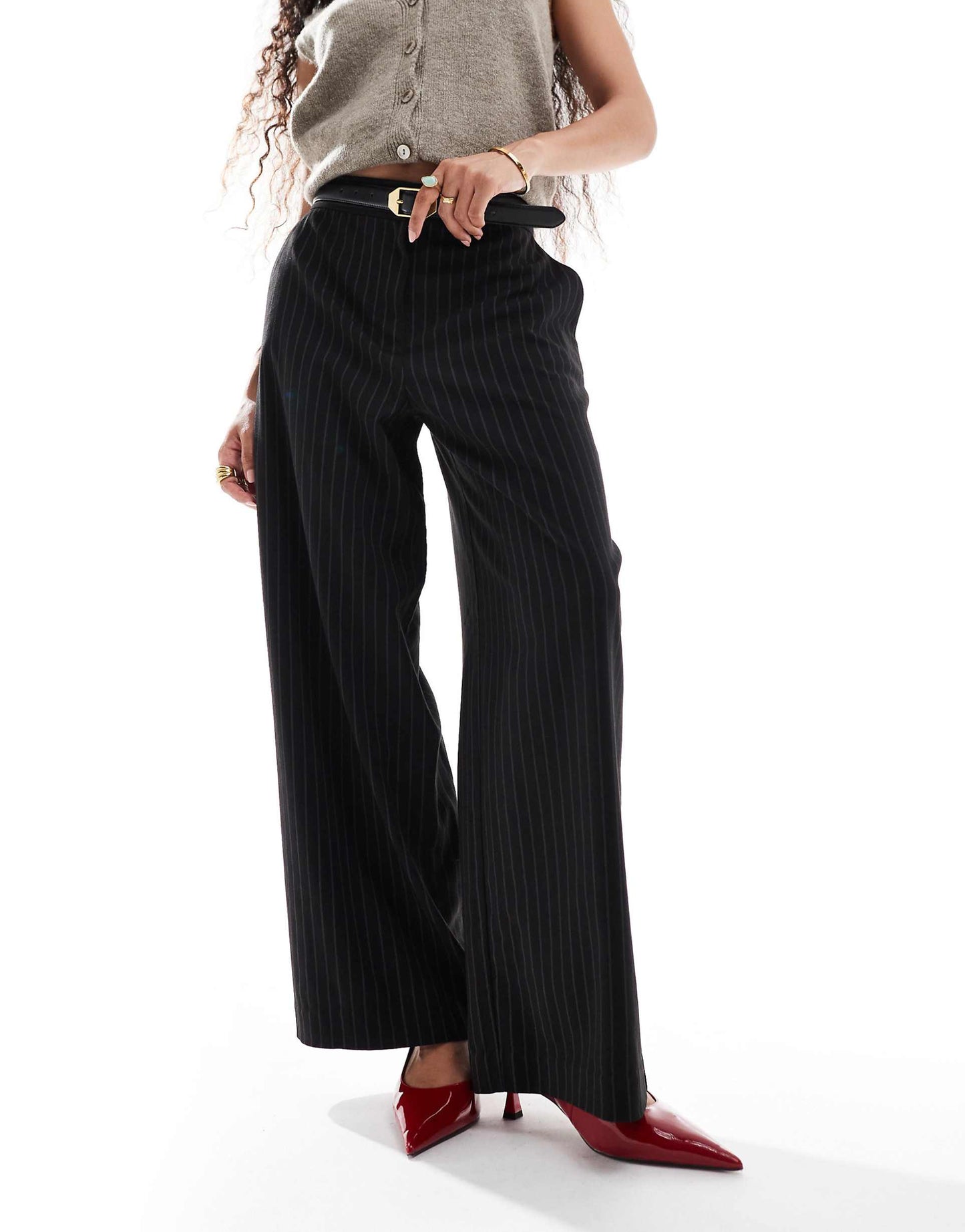 Petite Tailored Relaxed Straight Leg Trousers