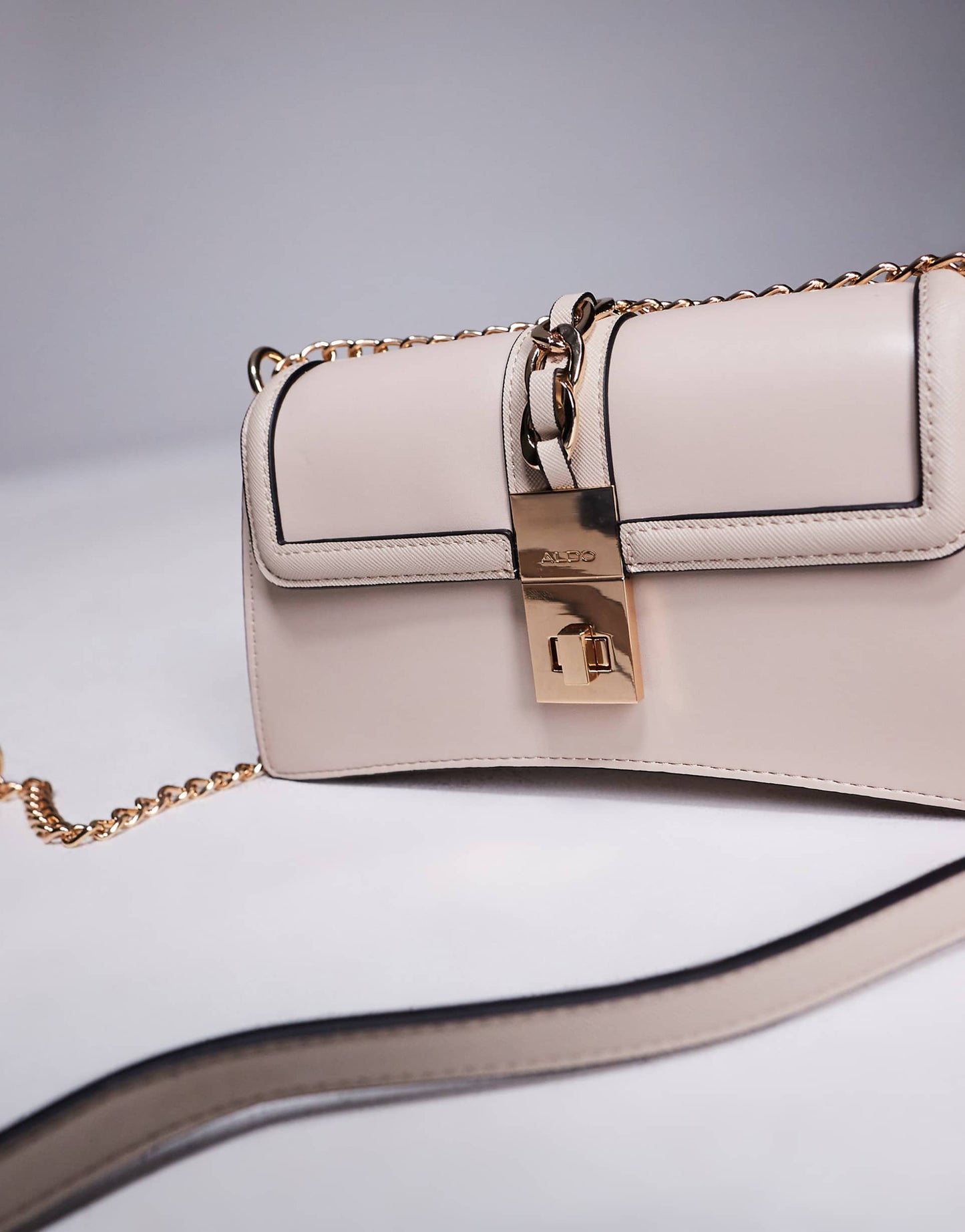 Flap Shoulder Bag With Clasp Detail