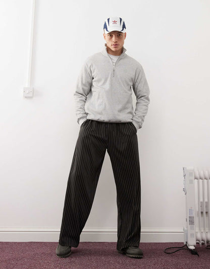 Originals Trefoil Essentials Waffle 1/4-Zip Sweat