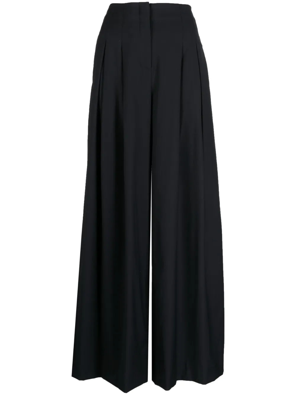 Pressed-Crease Palazzo Trousers