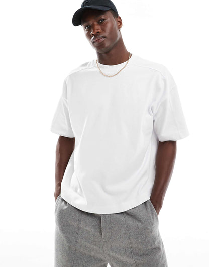 Oversized Boxy T-Shirt With Shoulder Seam Detailing