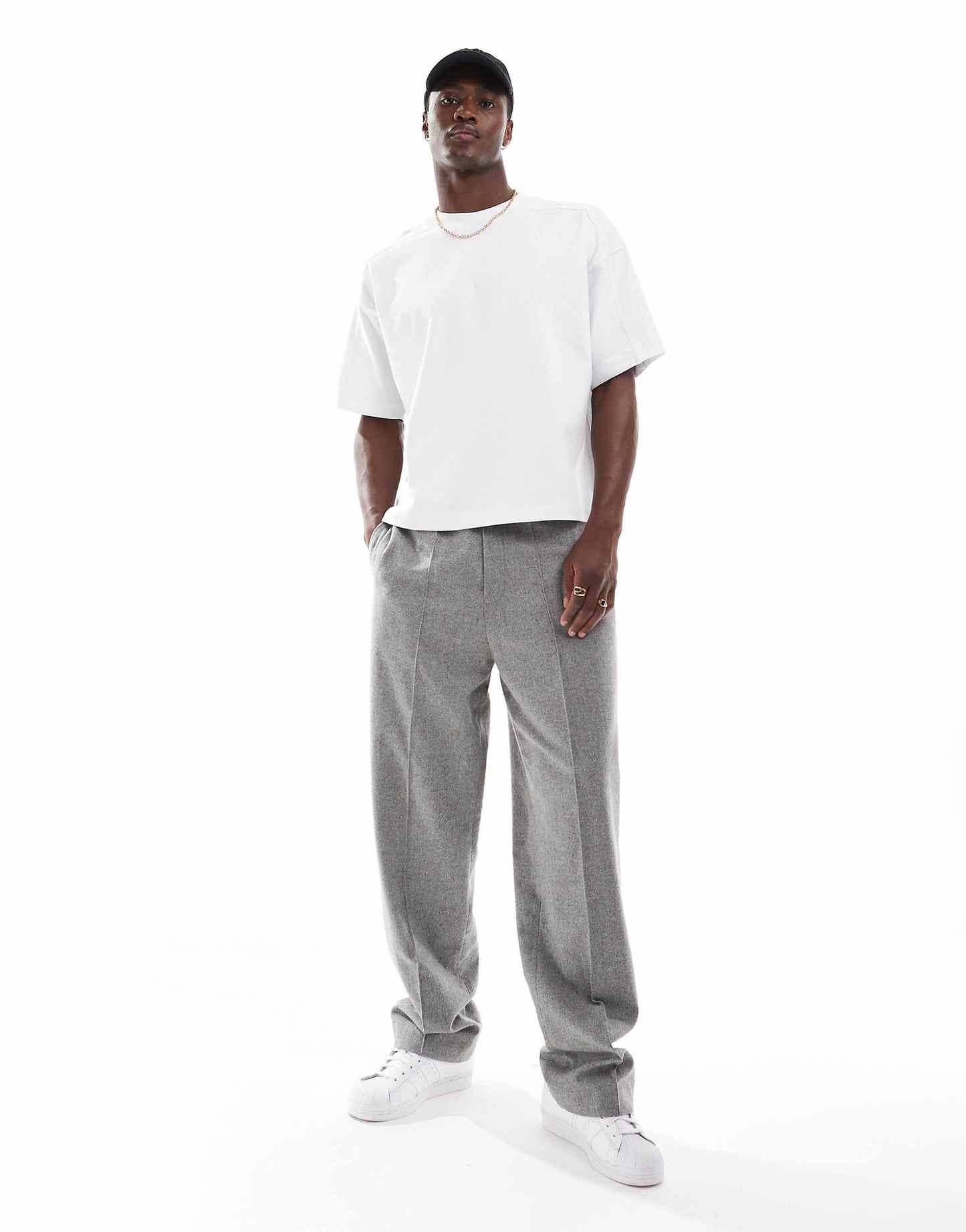 Oversized Boxy T-Shirt With Shoulder Seam Detailing