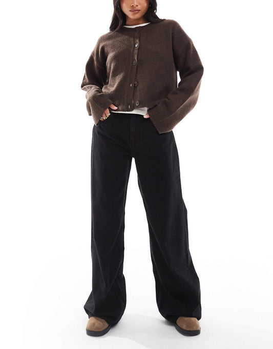 Petite High Waisted Wide Leg Jeans