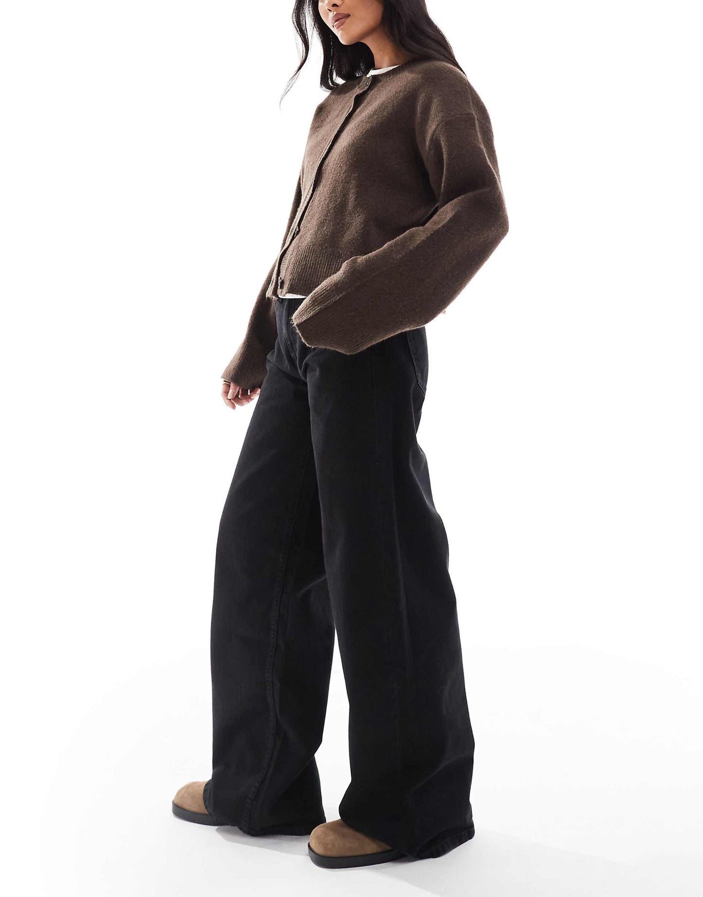 Petite High Waisted Wide Leg Jeans