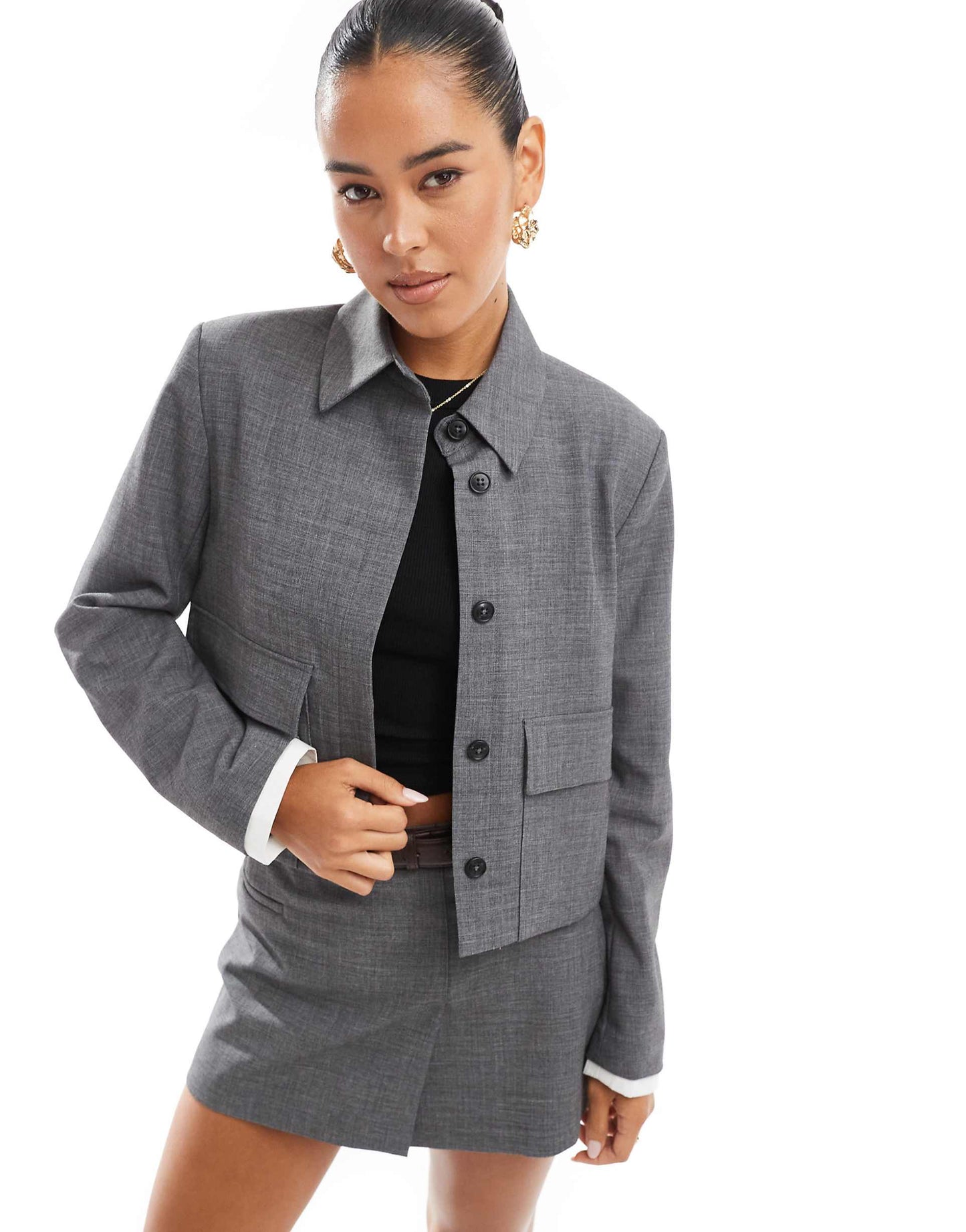 Co-Ord Cropped Tailored Jacket