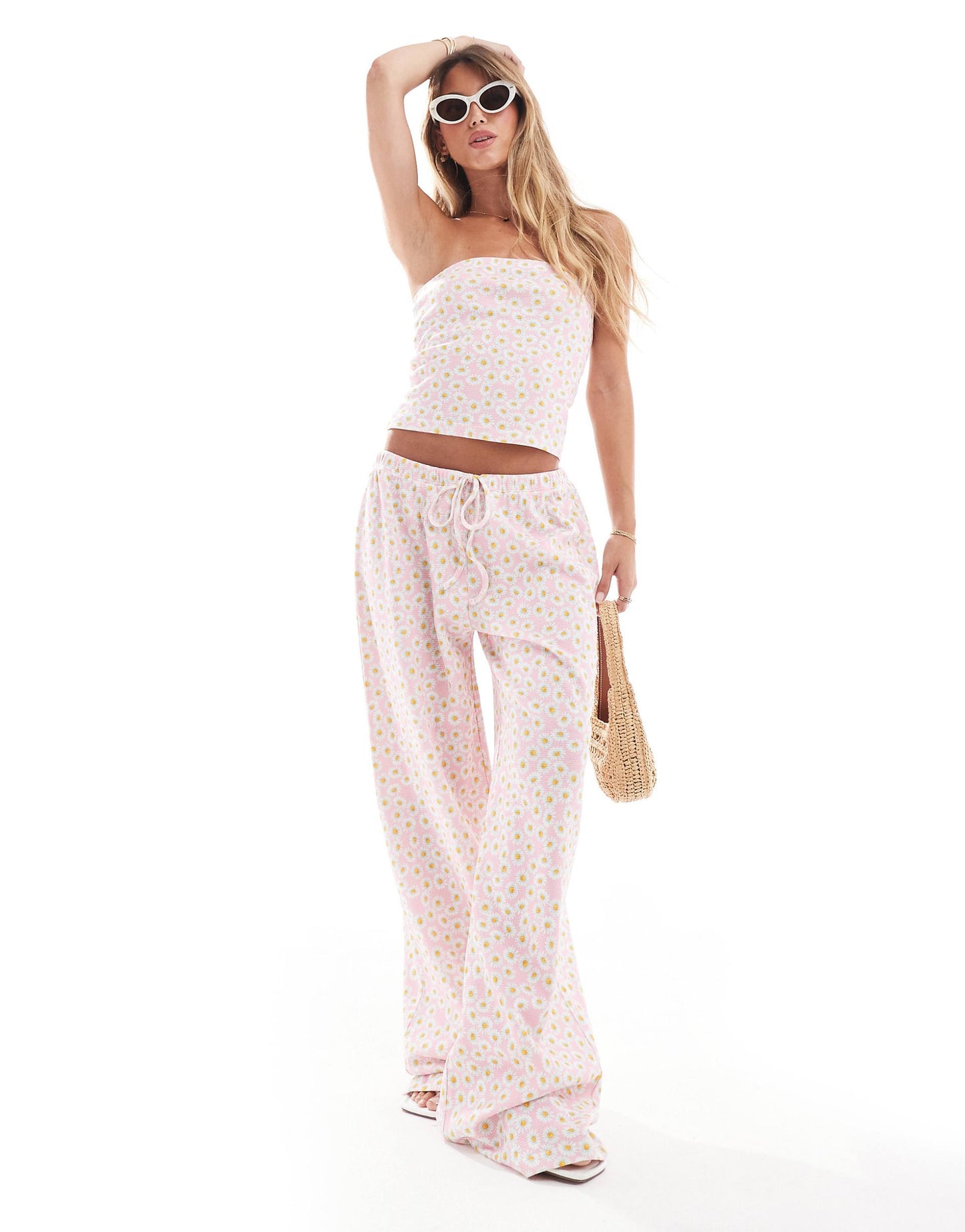 Wide Leg Waffle Trouser Co-Ord