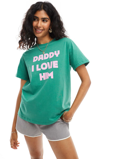 Regular Fit T-Shirt With Daddy I Love Him Graphic