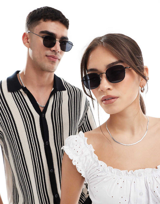 Hello Round Metal Frame Sunglasses