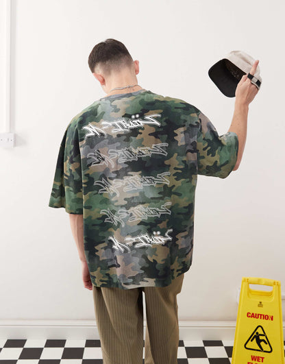 Relaxed Graffiti Graphic T-Shirt